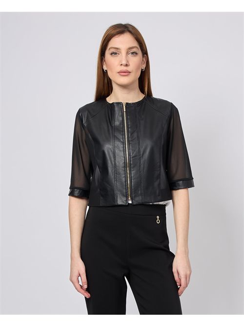 Mademoiselle du Monde women's short-sleeved jacket MADEMOISELLE DU MONDE | F579-MDM612NERO